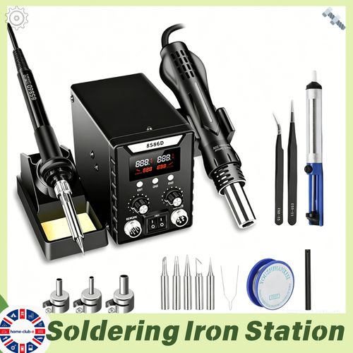 2 In 1 Soldering iron Station Kit Digital Hot Air Gun Rework Station 700W — image 1