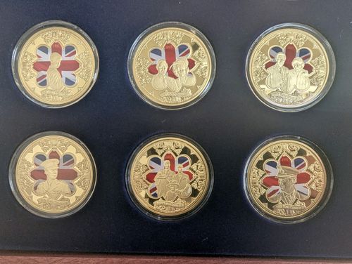 Windsor Mint King Charles III Commemorative Gold Plated Coin Collection boxed — image 5