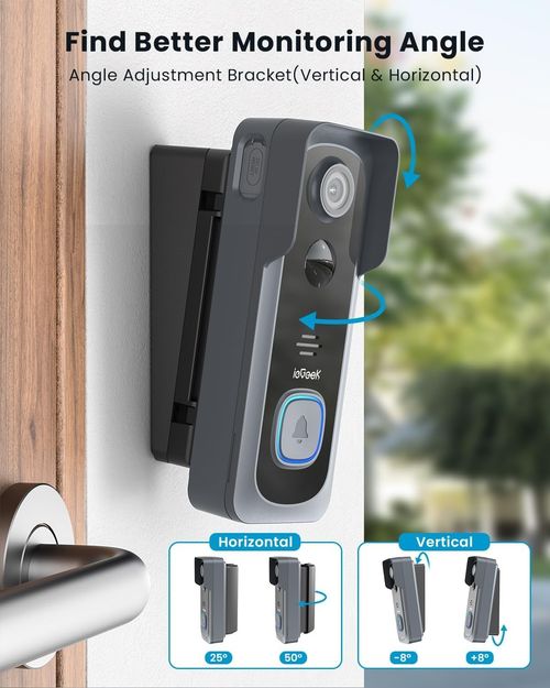 ieGeek 2K Doorbell Camera Wireless No Subscription with Adjustable Angle Mount — image 3