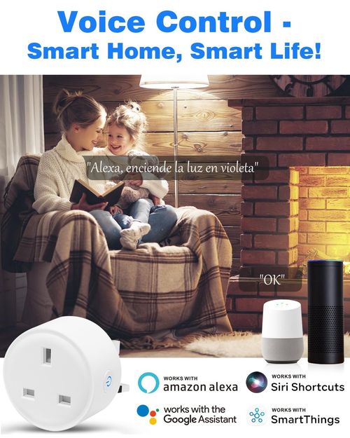 WiFi Smart Plug 4 Pack 13A Alexa Google Home Timer UK Socket No Hub Required New — image 5