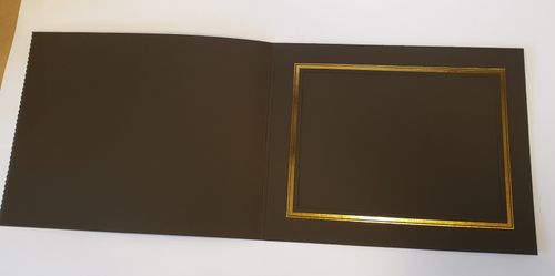 Pack of 10  6"x8" Landscape Photo Mounts.  Slip in Photo Folders. Brown. — image 3