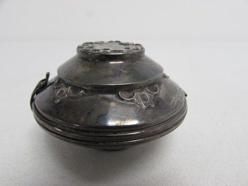 (ref288CU) Rare antique silver plated folding travel candle holder silver plated
