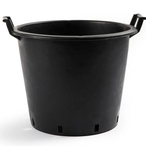 Round Plant Pot Black Heavy Duty Grow Pot Garden Hydroponics 1.5L–60L