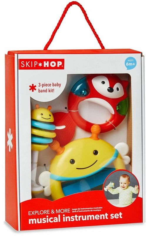 Baby Musical Toys Set for 6+ Months  Sensory Rattle Drum, Tambourine, Bee Shaker — image 3
