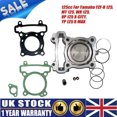 52mm Cylinder Barrel Piston Kit Fit Yamaha X-MAX X Max 125 WR125 YZF-R 125 MT125