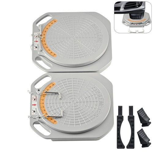 1 Pair Wheel Alignment Turntable Plates 5 Ton Load Capacity + Bridge Blocks