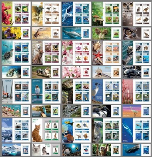 NATURE fauna mushrooms Solomons 2014 collection 40 s/s Michel CV358€ MNH #CNA365