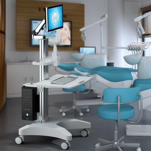 Medical Trolley Stand Dental Oral Scanner Mobile Cart Clinic Laptop Rack — image 8
