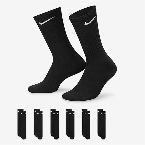Nike Everyday Cushioned Crew Socks 6 Pairs SX7666 Black White Dri-FIT Sports Gym — image 5