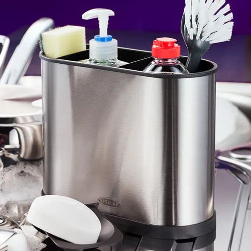 Stellar Sink Caddy Stainless Steel Kitchen Organiser Holder Silver Quality — image 4