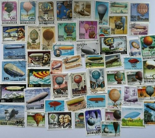 Hot Air Balloons/Airships Stamps Collection - 50 to 300 Different Stamps 