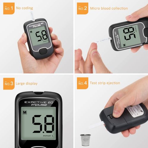 Blood Glucose Sugar Monitor Diabetes Testing Kit +50 Test Strips +50 Lancets — image 3