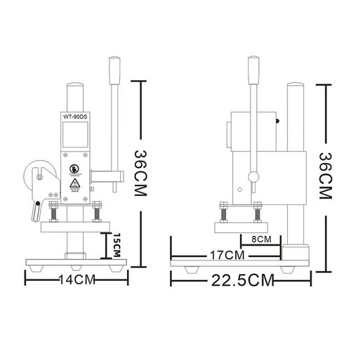 Hot Foil Stamping Machine Leather Embossing Machine With 10x13CM Heating Plate — image 2