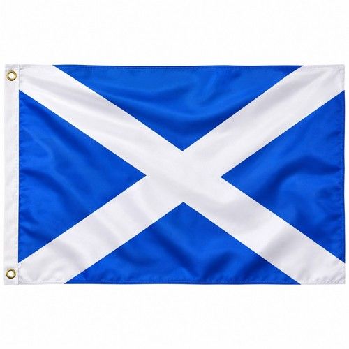 Scotland Flag 5x3 FT Scottish Saltire St Andrew's Cross Polyester Brass Eyelets
