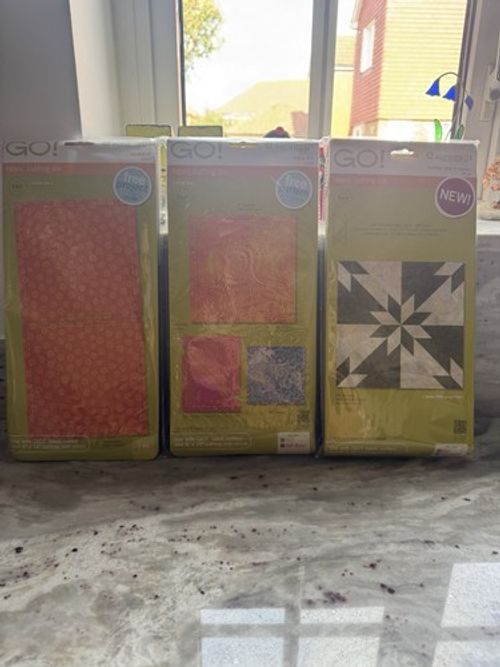 Accuquilt Go Fabric Cutting Die’s x 3 Brand New Go + Go Baby Compatible