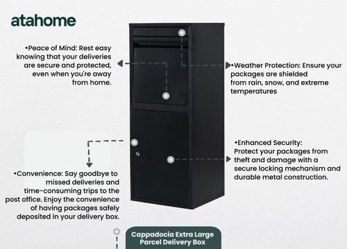 Extra Large Parcel Box Parcel Delivery Box Parcel Drop Box Metal Post Letter Box — image 12
