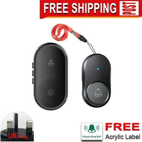 Cordless Caregiver pager,SOS Call bell Button For Elderly,Wireless Doorbell Home