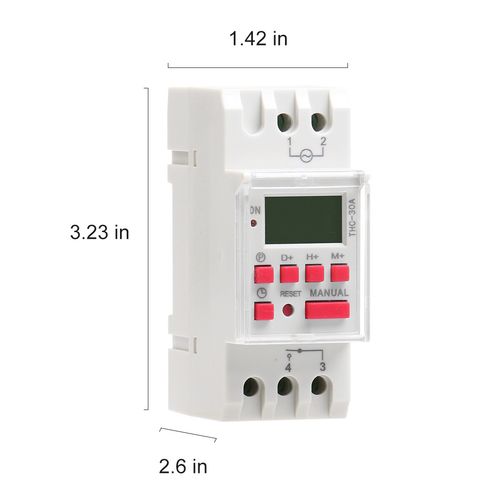 GEYA Programmable Digital LCD Timer Weekly Time Relay Switch 30A AC/DC 12-220V — image 2