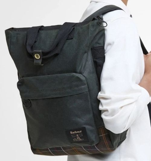 Barbour Field Wax Backpack Sage/Classic Authentic Laptop And Carrier Bag As Pics