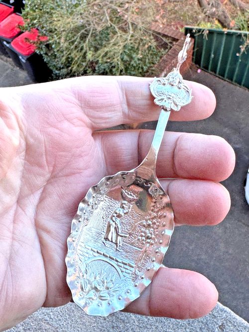 Awesome Georgian Style Silver Caddy Spoon - JS - London - 1897 — image 7