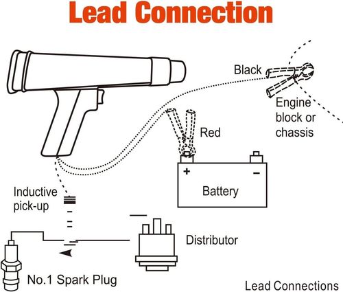 Digital Counter Engine Ignition Timing Light Ignition Timing Strobe Lamp Gun 12V — image 9
