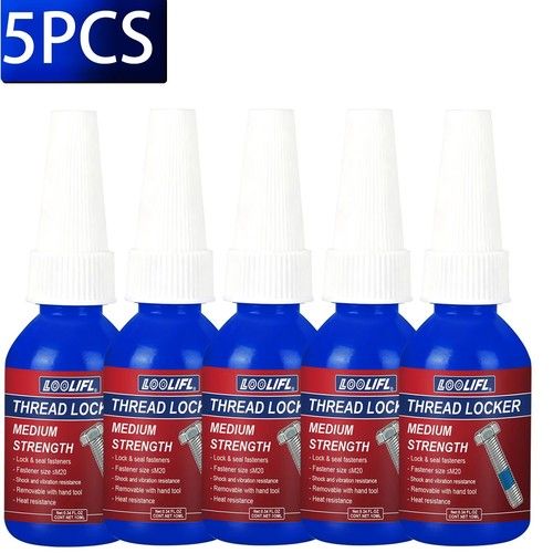 Threadlocker Blue & Red Medium & High Strength Thread Lock Adhesive Glue
