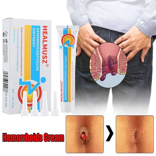 HEALMUSZ Hemorrhoid Ointment for Relief of Pain, Swelling, Discomfort, Itching — image 1