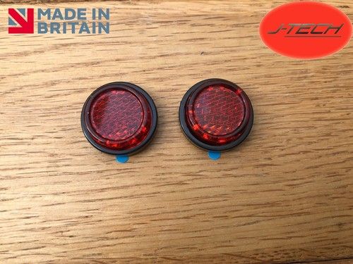 2 X Number Plate Reflectors. Adhesive, Quality.  Motorcycle. Bike.Motorbike. MOT