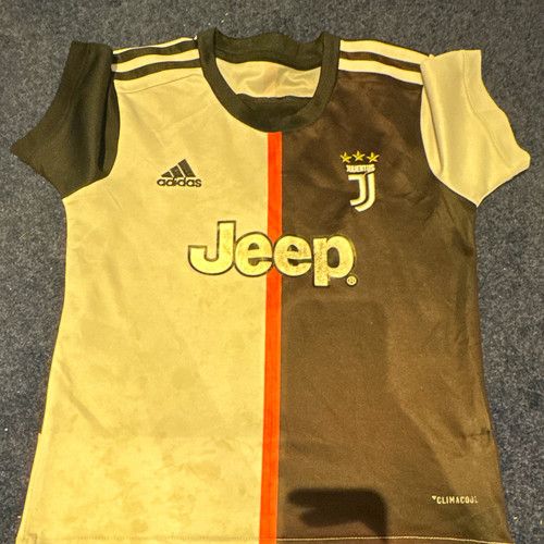 adidas Juventus Home Shirt Ronaldo 7 Kids Size 22 Black/White Short Sleeve