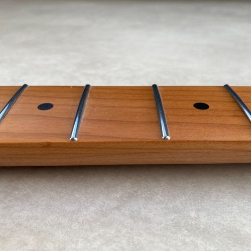 Roasted Maple Guitar Neck For Stratocaster Strat / SS Frets / Nitro / Bone nut — image 3