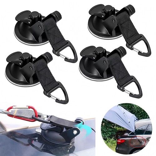 4Pcs Heavy Duty Suction Cups with Hooks Vacuum Suction Cup Wall Anchor Outdoor