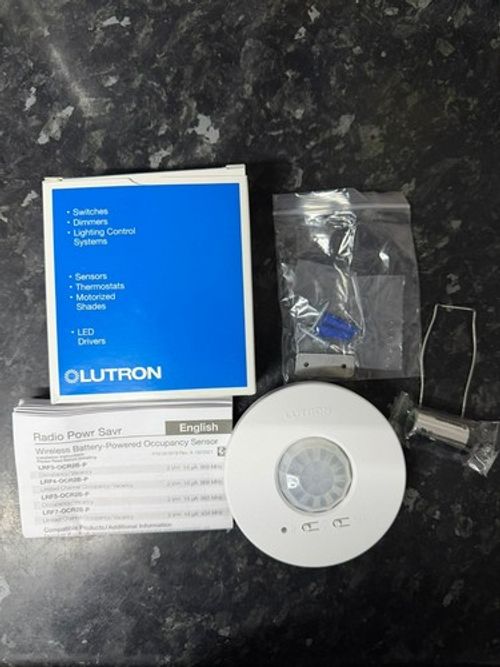 Lutron Radio Powr Savr Ceiling Occupancy Sensor LRF3-OCR2B-P-WH Wireless PIR