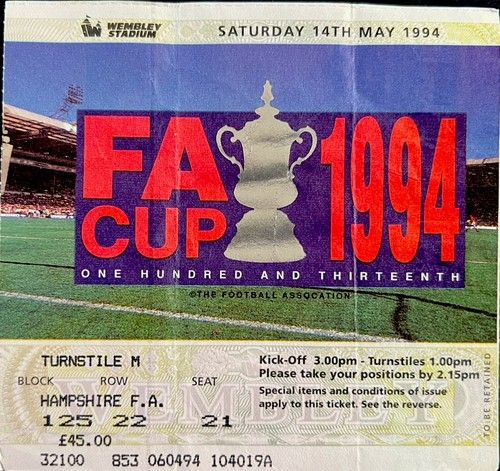1994 FA CUP FINAL-MANCHESTER UNITED V CHELSEA-TICKET-WEMBLEY STADIUM