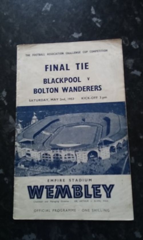 1953 FA CUP FINAL BLACKPOOL V BOLTON WANDERERS FOOTBALL PROGRAMME WEMBLEY 2/5/53