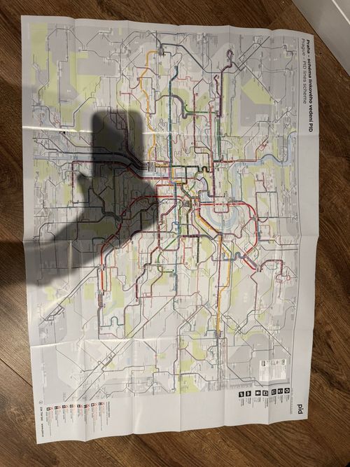 NEW Excellent Condition PRAGUE pid Public Transport Map Metro Bus Tram Feb 2025 — image 2