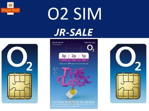Official O2 Sim Card Classic Pay As You Go SIM Card – Standard/Micro/Nano UK