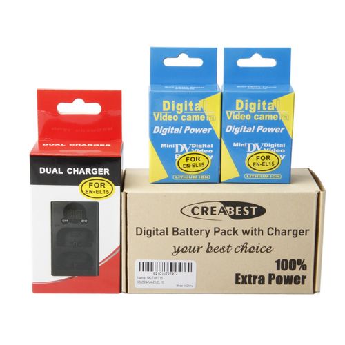 2PCS EN-EL15 EN-EL15A EN-EL15B Battery + Charger For Nikon D500 D810 D850 D600 — image 21