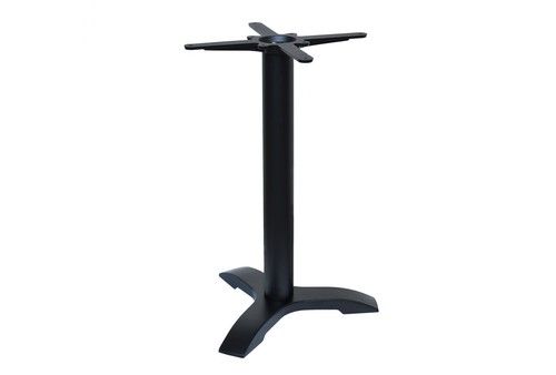 black premium cast iron table base dining restaurant cafe pub cross 3 leg