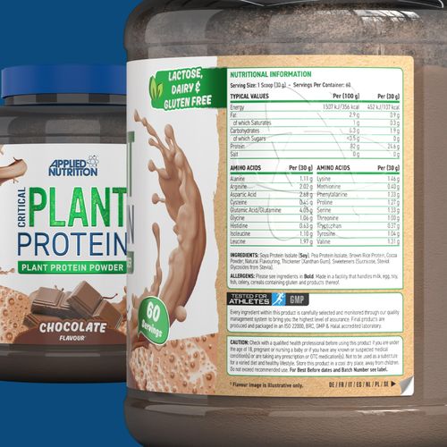 Vegan Protein Powder Critical Plant Based Soy Pea Brown Rice BCAA 60 Servings — image 9