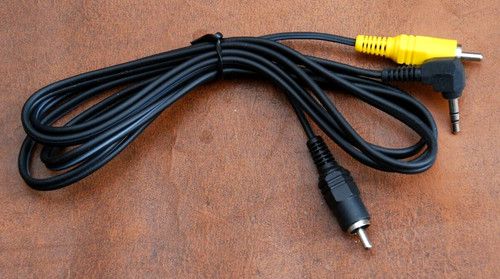 SONY AV VIDEO CABLE TV LEAD 2 PHONO RCA 3.5MM JACK PIN ORIGINAL CAMERA CAMCORDER