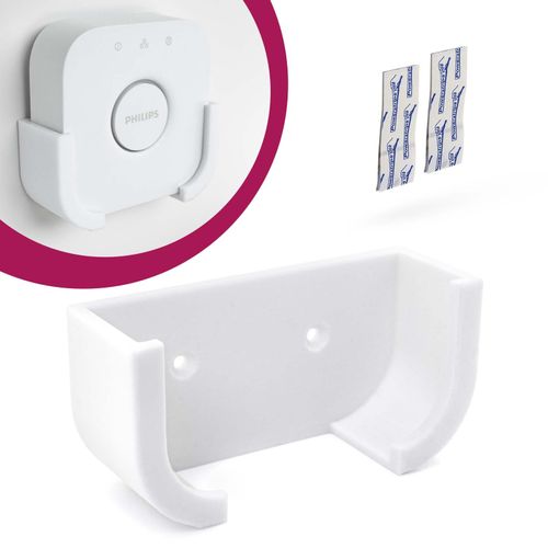 Wall mount smart home control holder white suitable for Philips Hue bridge — image 1