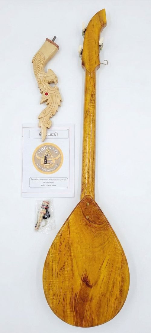 Handcrafted Thai Phin 3-String Acoustic Lute Custom Folk Guitar Solid Wood 100cm — image 9