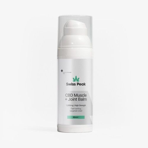 CBD Cream THC-Free Swiss Peak Muscle Joint Rub 1000mg Hemp Soothing Cream