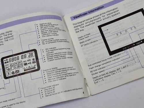 Canon EOS 5 / 5QD Camera Original Instructions Manual, English Edition — image 4