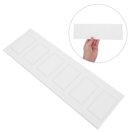 White Resin Dollhouse Peel and Stick Molding Trim for Miniature Wall Decoration — image 3