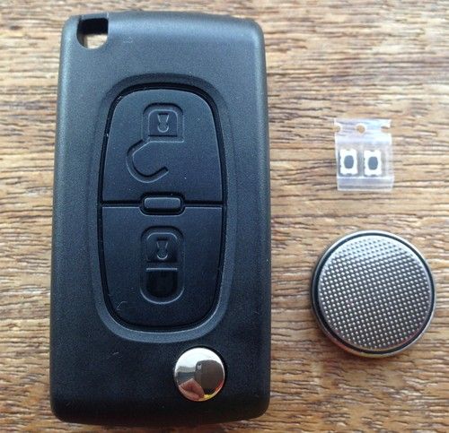 FOR Peugeot 207 307 308 407 2 Button Remote Flip Key Fob FULL Repair Kit 2bwg