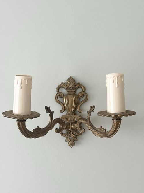 Vintage Brass Pair Ornate Antique Style Wall Sconce By Bronceart Torrent 2 Arm 