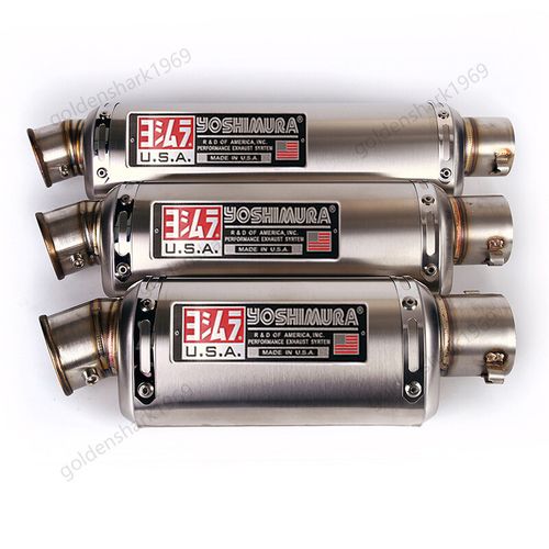 Slip-on 51mm 2" Universal Motorcycle Exhaust Tips Muffler Pipe Tail Escape Steel — image 1