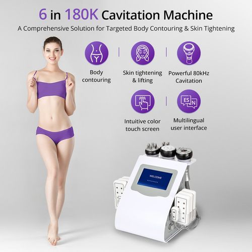 6 in 1 Unoisetion Cavitation 80K RF Vacuum Machine Body Massage Facial Skin Care — image 5