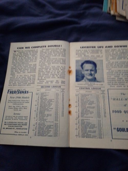 MANCHESTER CITY v LEICESTER CITY 1946/1947 Football Programme 28/12/1946 — image 2